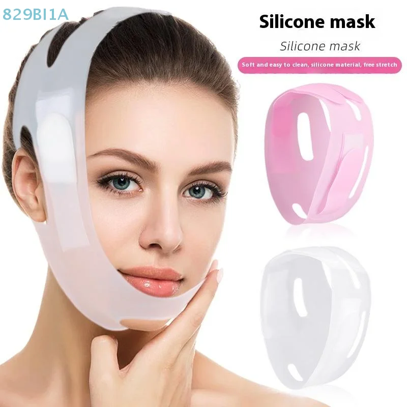 قابلة لإعادة الاستخدام على شكل حرف V قناع الوجه حزام مزدوج الذقن المخفض الذقن حتى التصحيح حزام الذقن على شكل حرف V للترهل #2