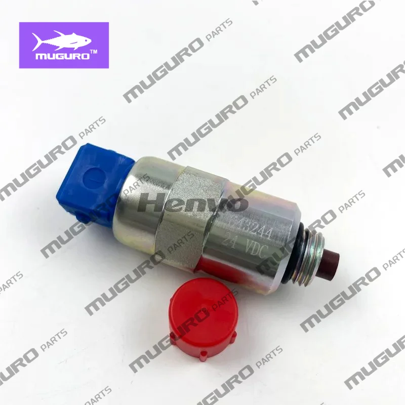 Engine Parts Fuel Shutoff Solenoid 147-2645 1472645 24V for CATE312D2 320D2 176-6219 1766219 12V  for BACKHOE LOADER 420D