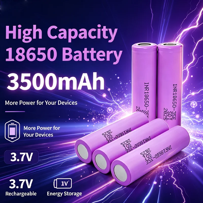New Original ICR18650 Large Capacity Rechargeable Lithium-ion Battery 3.7V 3500mah, Suitable For Various Electronic Products DIY