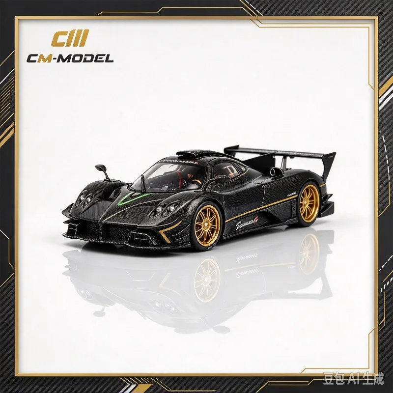 CM 1:64 Pagani Zonda Rev all carbon alloy die-casting car model small proportion ornaments,adult collectible, Popular styles.