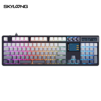 Skyloong GK104 PRO Wired&Wireless Gaming Keyboard, Top Gasket Mechanical Keyboard, with 2.0 inch TFT LCD RGB Screen Screen,