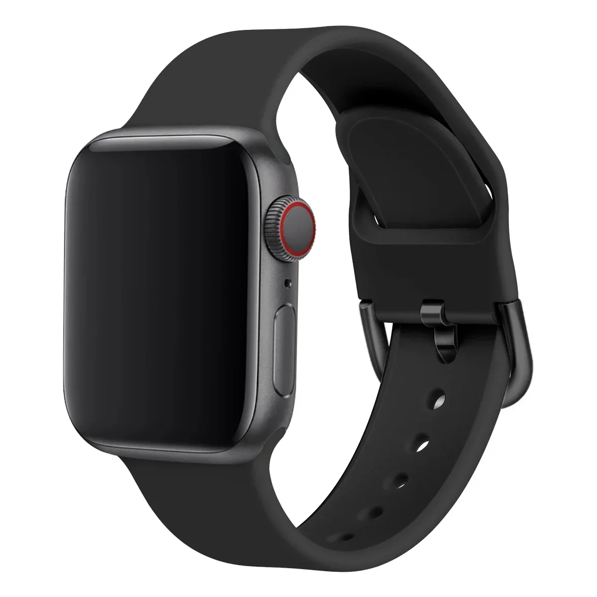 Silicone Band for Apple Watch 44mm 45mm 40mm 41mm 38mm 42mm 49mm Sport Wristband for iWatch Series Ultra 9 8 7 SE 6 5 4 3 2 1
