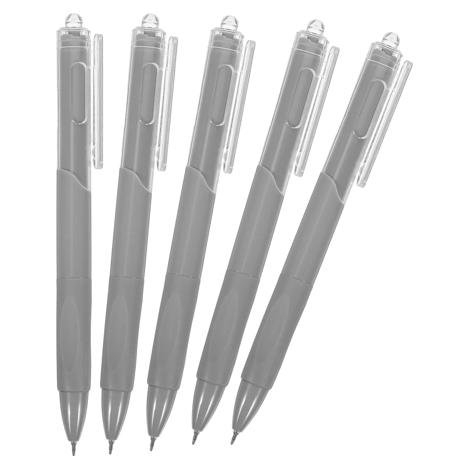 5Pcs Ballpoint Pens Ergonomic Design Office School Writing Pens Black Handwriting Daily Use Manuscript Handwriting Pen