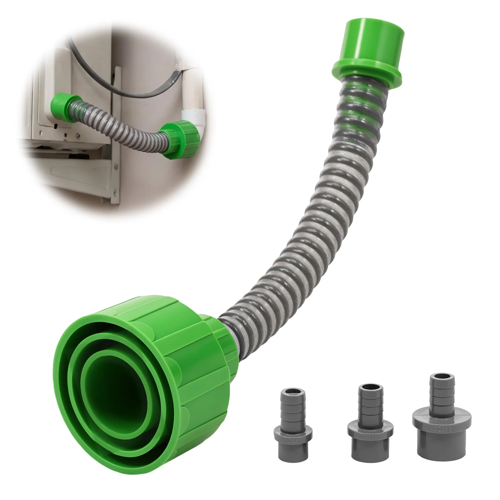 AC Drain Line Cleaner Wet Dry Vacuum Attachment HVAC Condensate Drain Unclogger 1 Inch PVC Clear Tube Hose Adapter