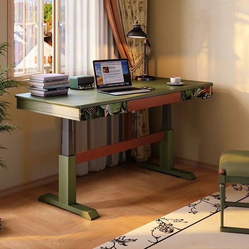 Household small apartment solid wood desk antique computer study table workbench