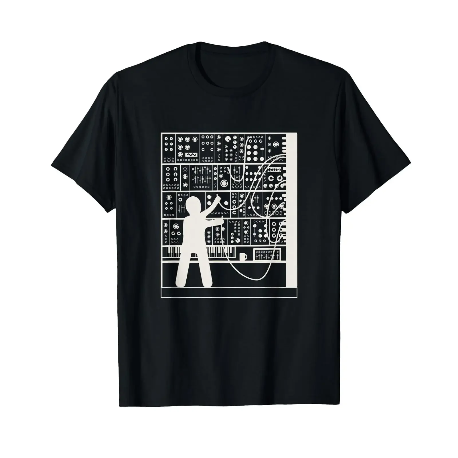 Modular Synthesizer T Shirt vintage Washed Soft Versatile Breathable graphic streetwear homme Slightly Stylish Comfortable