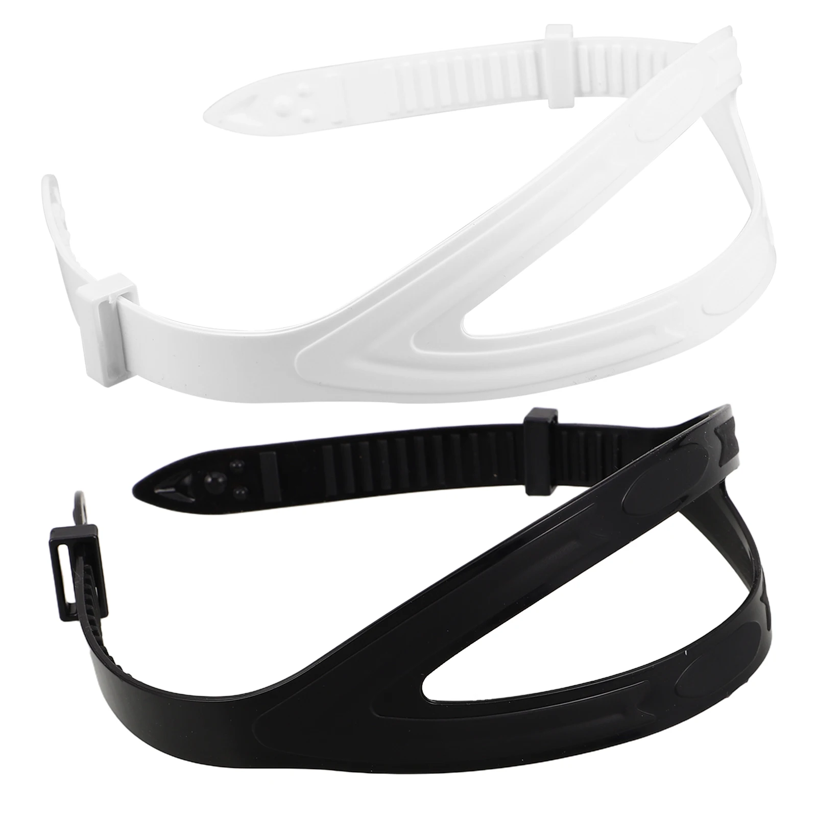

2pcs Diving Lens Belt Swimming Goggles Strap Soft Silicone Universal Fit Split Design Replacement Rope for Men Women
