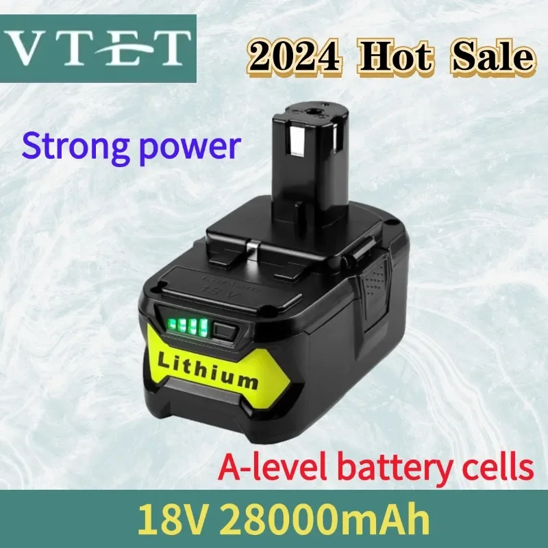 2024 New 18V 6800mAh-28000mAh for RYOBI/RYOBI One+ Plus Battery 18 Volt Lithium-Ion Battery Power Tools P103 P104 P105 P106 P107