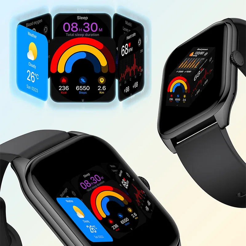 GEJIAN Новые умные часы с подключением Bluetooth 5,2 и вызовом, 1,95-дюймовый TFT-экран, мониторинг сердечного ритма и здоровья, часы с несколькими спортивными режимами