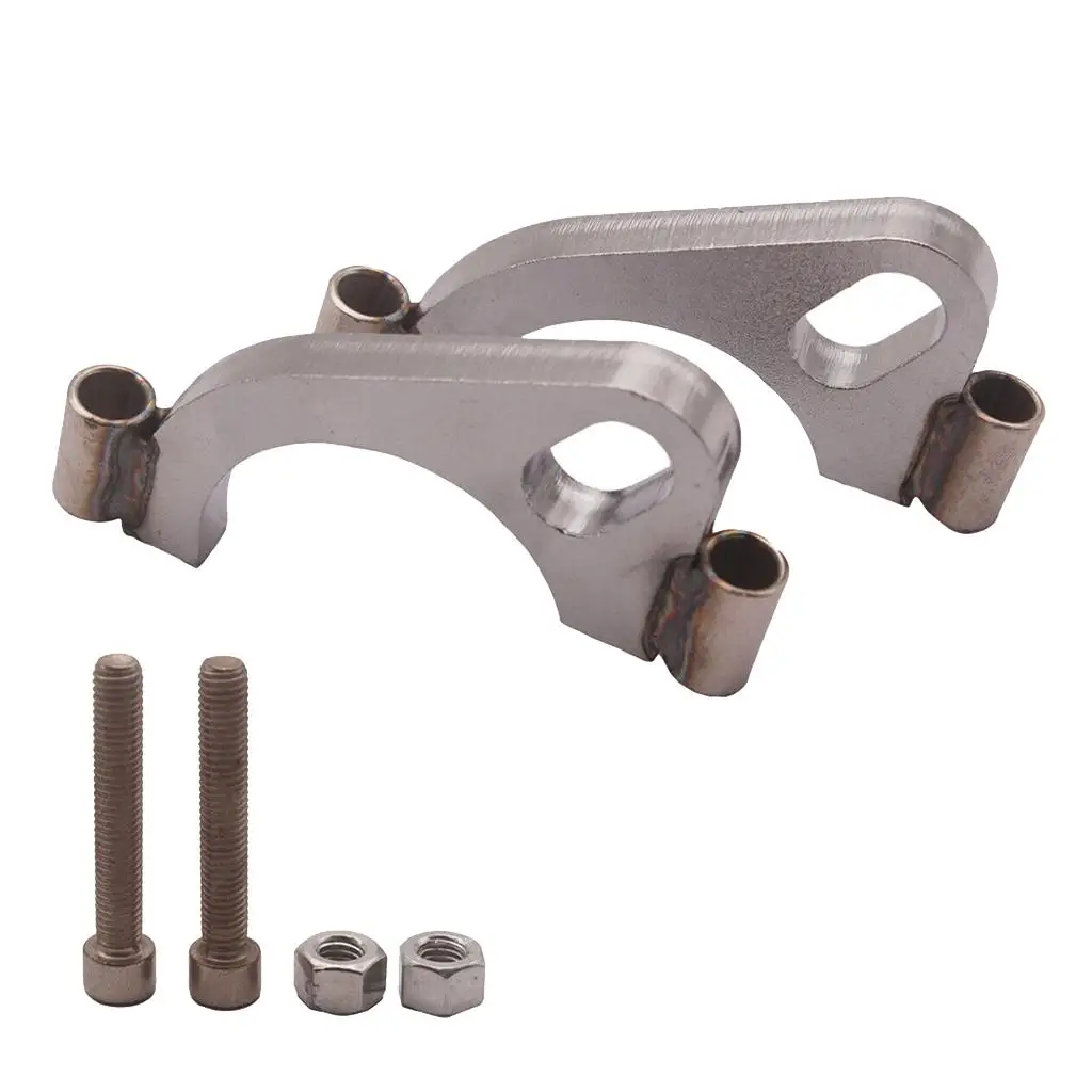 Knalpot Flange 2.5 inci 2-1/4 inci, pengganti perbaikan Split Oval datar,