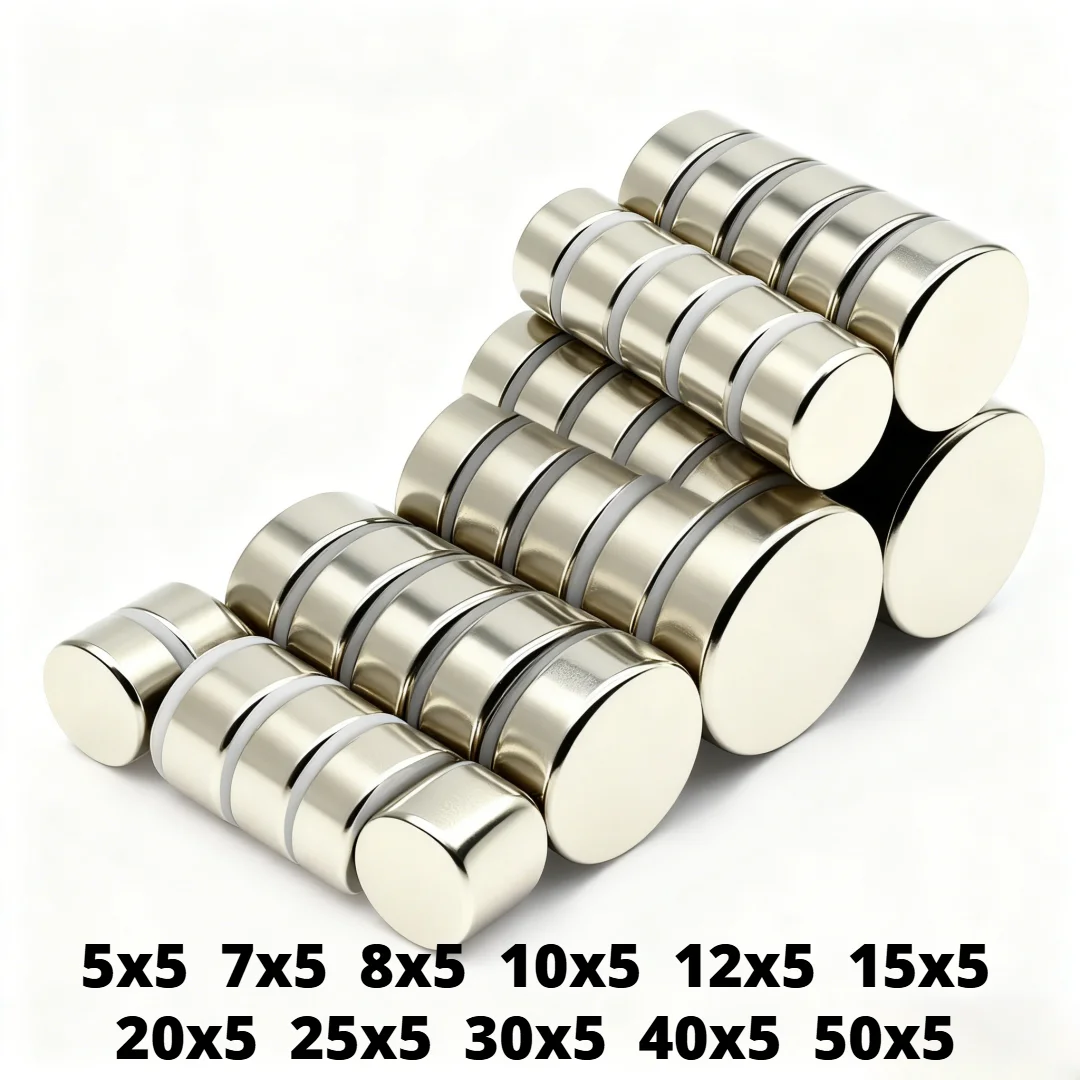 5x5,7x5,8x5,10x5,12x5,15x5,20x5,25x5,30x5,40x5mm imanes redondos para nevera para taller de pizarra blanca de oficina DIY