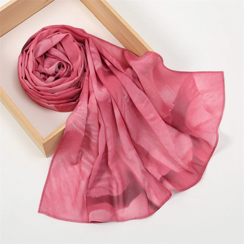 Luxury Print Hijab Scarf Women Turban Muslim Headband Design Chiffon Bandana Wrap Shawl Fashion Muffler Foulard 2024 New