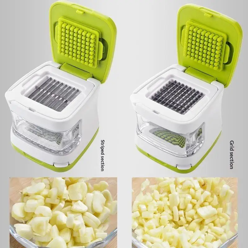 Mini Garlic Press Mincer Manual Chopper Slicer Grater with Storage Box Food Safe for Home Restaurant Food Prep