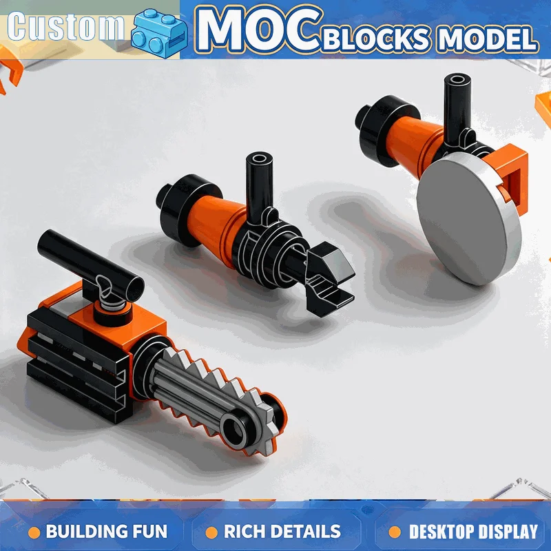 18PCS Emergency Rescue Tool Mini Pack Building Blocks Workshop Equipment Model Creative DIY Assembly Display Collection Gifts