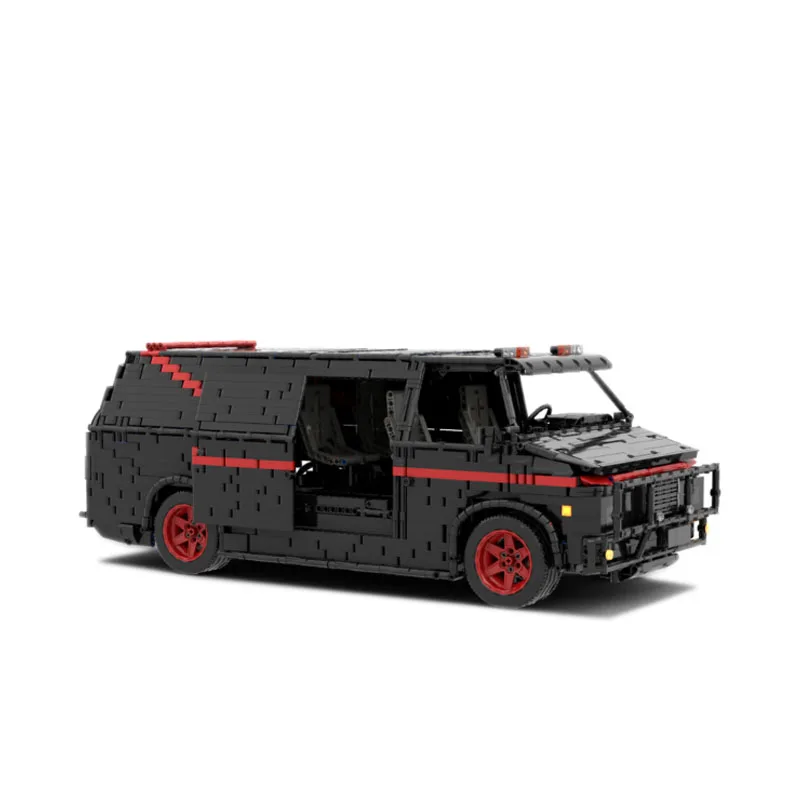 MOC-110669 Black 90's Classic Van Building Block Model • 5168 Parts MOC Creative Boy Kids Christmas Building Block Toy Gift