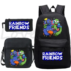 Rainbow Bcakpack Friends 3pcs Set Schoolbag kids Mochila Student Daily Rucksack Boys Girls Anime Backpack Children School Bags