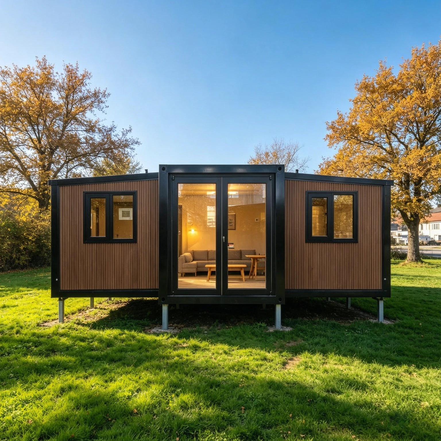 Expandable Container House Luxury Modular Home Prefabricated House 20ft 30ft 40ft Tiny Home 2 3 4 Bedrooms Folding Room