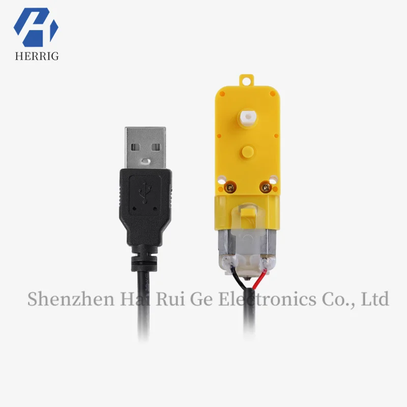 Tuozhu 3D Printing Model Standard Part TT Gear Motor DC5V 59RPM Single Shaft (1 piece) LA001