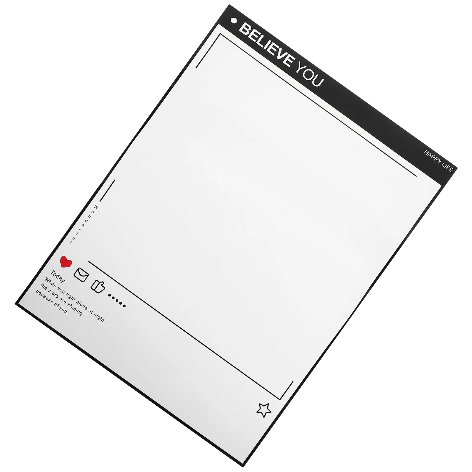 

Whiteboard Dry Erase Reusable Large Size Planner Memo Kitchen Magnetic Whiteboard Paper Fridge Writing Board Magnetic
