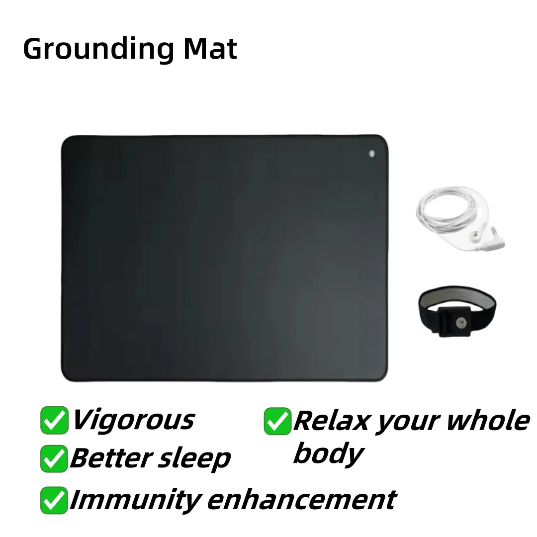 

Grounding Mat with Earthing cable relax muscles conductive PU big size desk pad anti-static relieve stress improve health