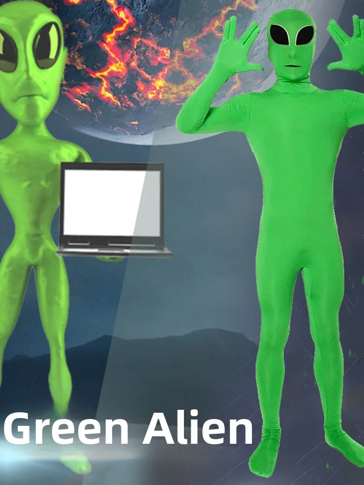

Alien Skirted Onesie Cosplay Costume Halloween Stage Performance Outfit Tight Fitting Space Alien Women's Traditional Chinese...