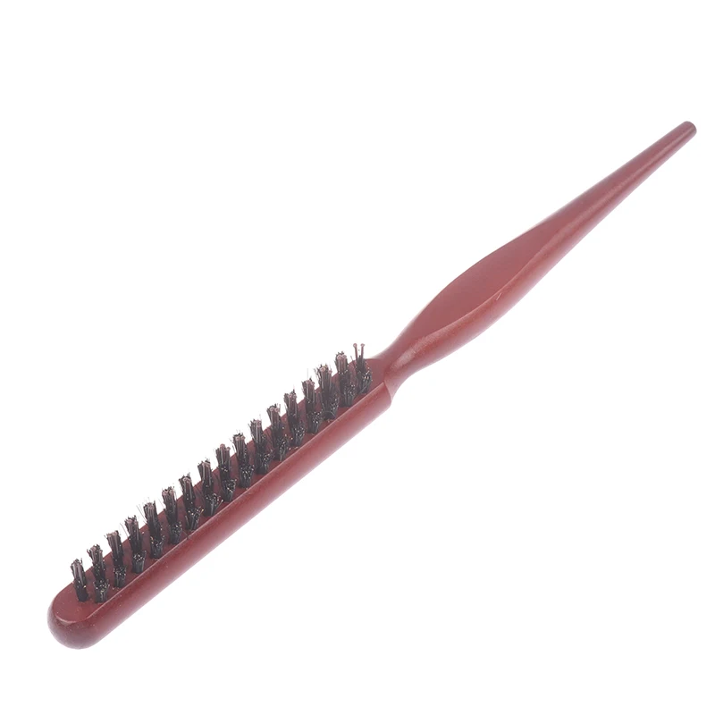 Professional Salon Teasing Back Hair Brushes Boar Bristle Wood Slim Line Comb Hairbrush Hairdressing Styling Tools