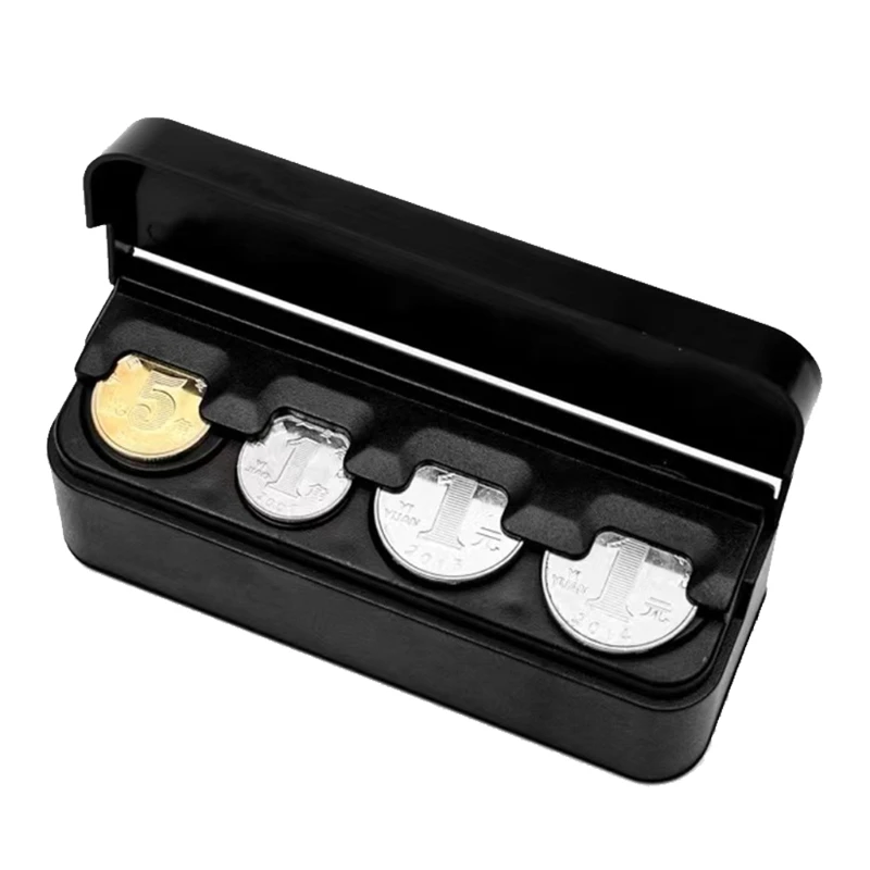 Portable Change Holder for Most Car Trucks Accessories Black Coin Purse Box