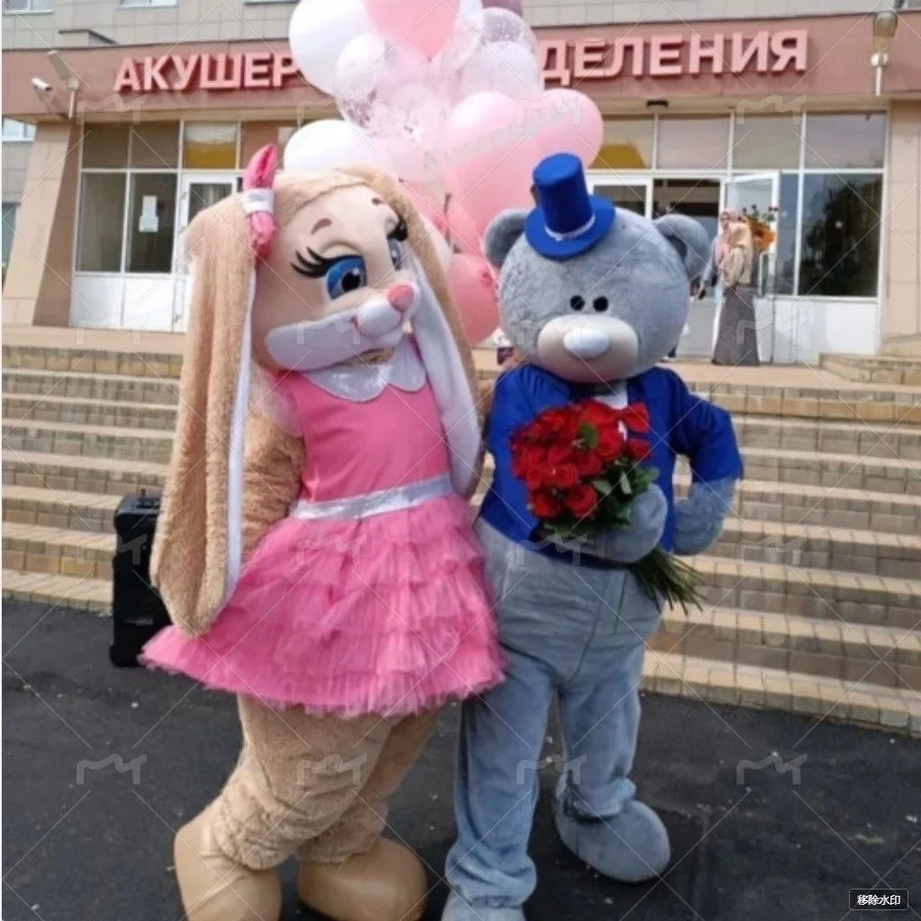 

Костюм кролика и медведя, кукольная одежда для Хэллоуина, карнавала, маскарада, подходит для всех возрастов