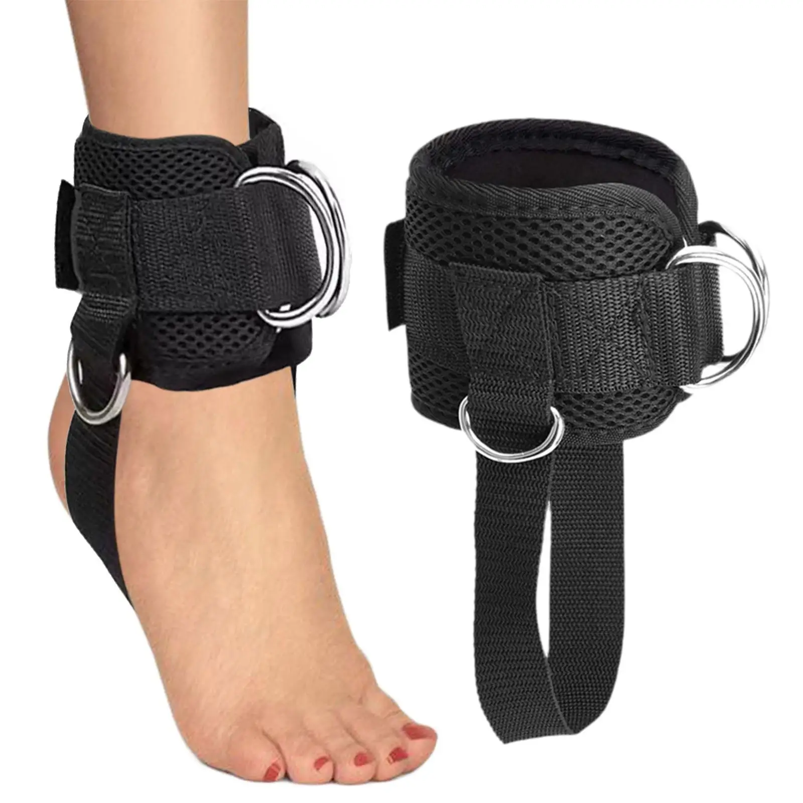 

2 ремня на щиколотке для кабельной машины, тренировочный бандаж для фитнеса в помещении