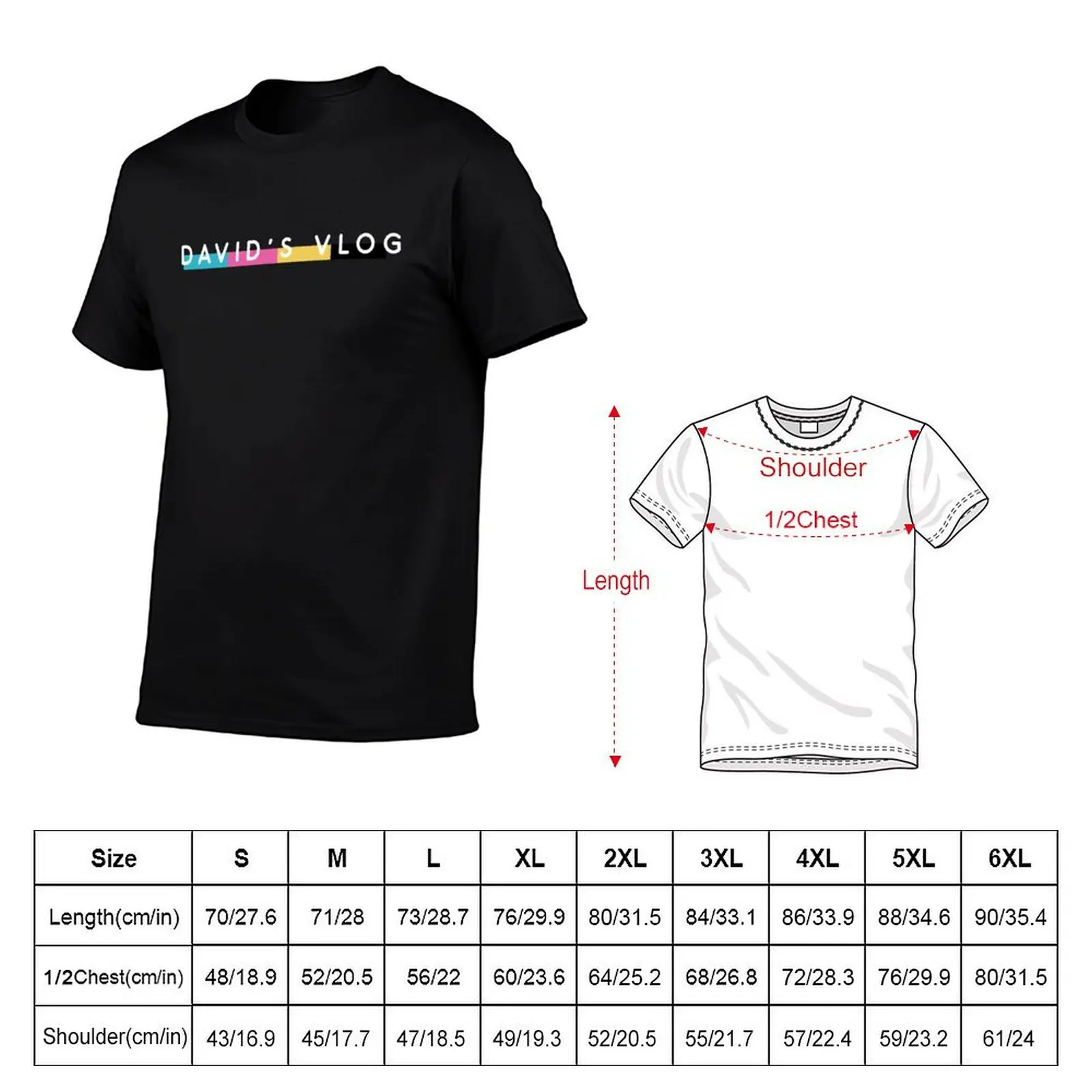 DAVID'S VLOG the beverly collection black DAVID DOBRIK VLOG SQUAD T-Shirt Plus Size Everyday Tee Shirt