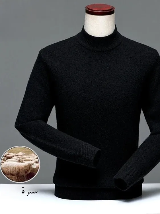 

Pierre Cardin Men's Knitted Wool Sweater Thiened Long Sve f High Collar Winter Casual Sle Comfortable Fit Busin ...