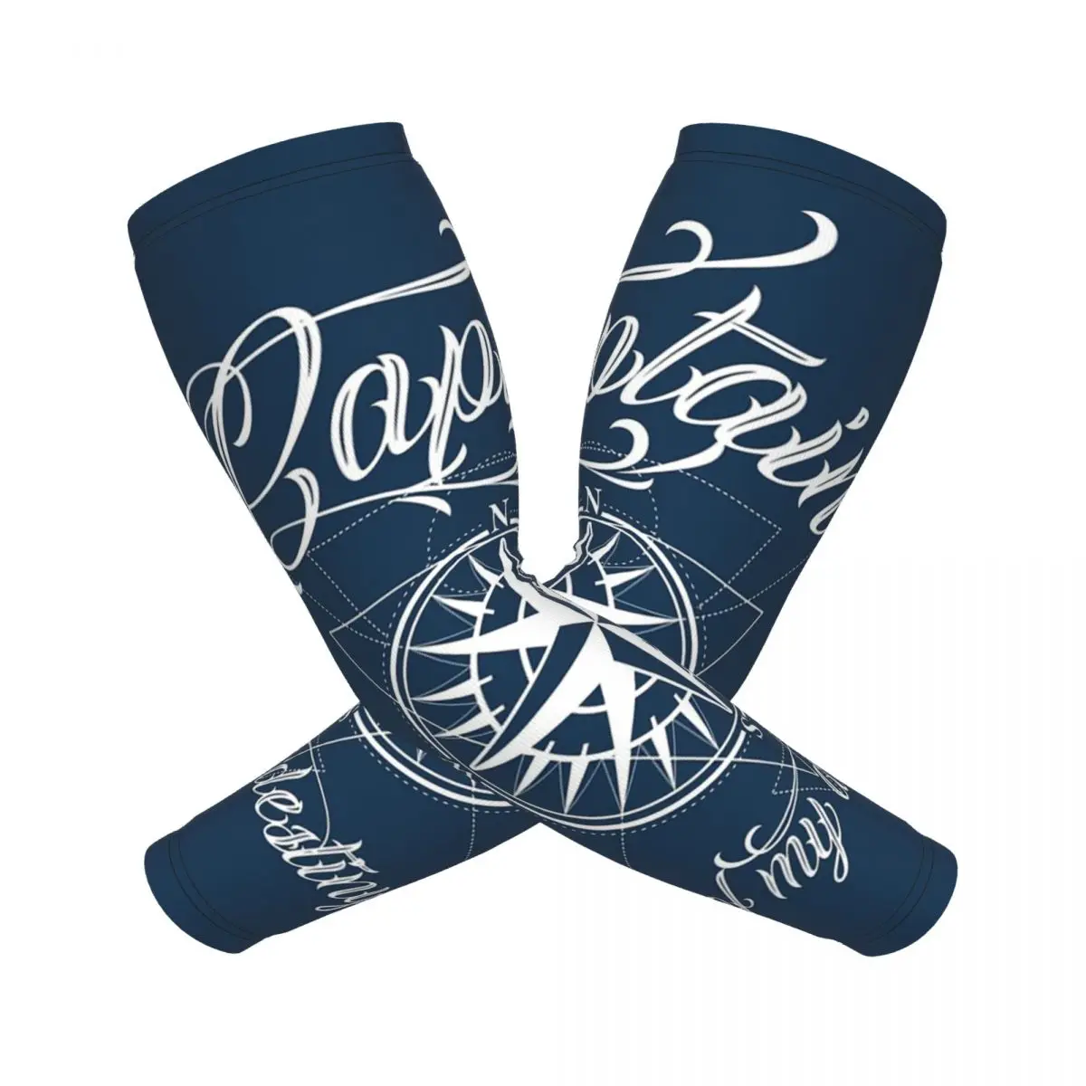Nautischer Kompass Kapitän Anker Boot Armstulpen Männer Frauen Sonne UV-Schutz Tattoo Cover Up Sport Kühlung Radfahren