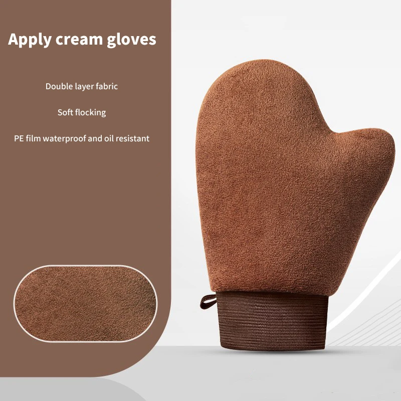 Self Tanning Mitt Glove Reusable Body Face Bath Cleaning Tools Back Tan Applicator Exfoliating Tan Removal Mitt Gloves For Bath