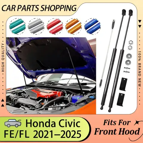 Hood Struts For Honda Civic 11st FE FL 2021-2026 Front Bonnet Lift Support Shock Absorber Dampers Prop Rod Pistons Cylinders