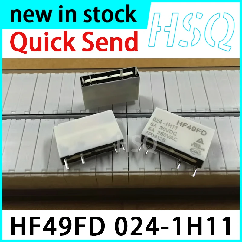 2PCS New HF49FD 024-1H11 4-pin 5A Relay