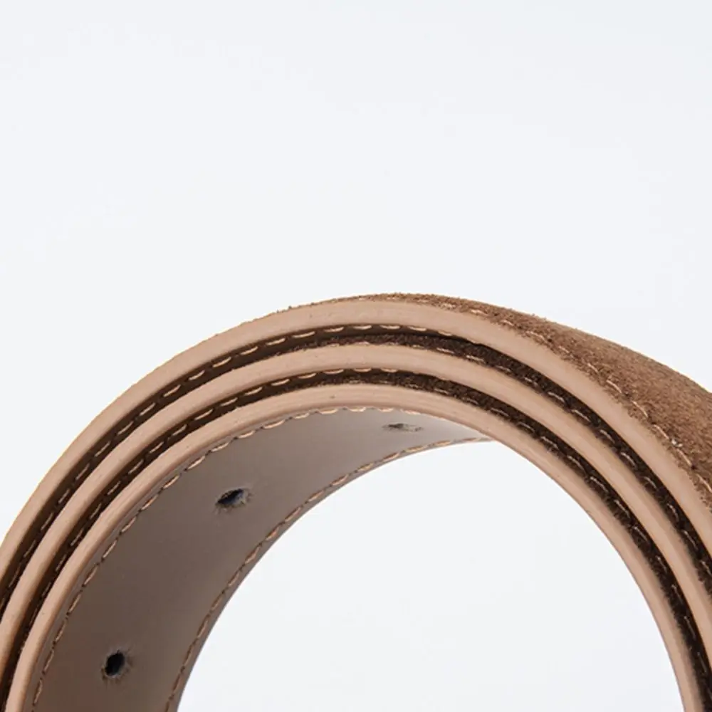 حزام خصر نسائي بتصميم فاخر من جلد الغزال، حزام خصر عصري غير رسمي للعمل، حزام خصر بإبزيم دبوس متعدد الاستخدامات