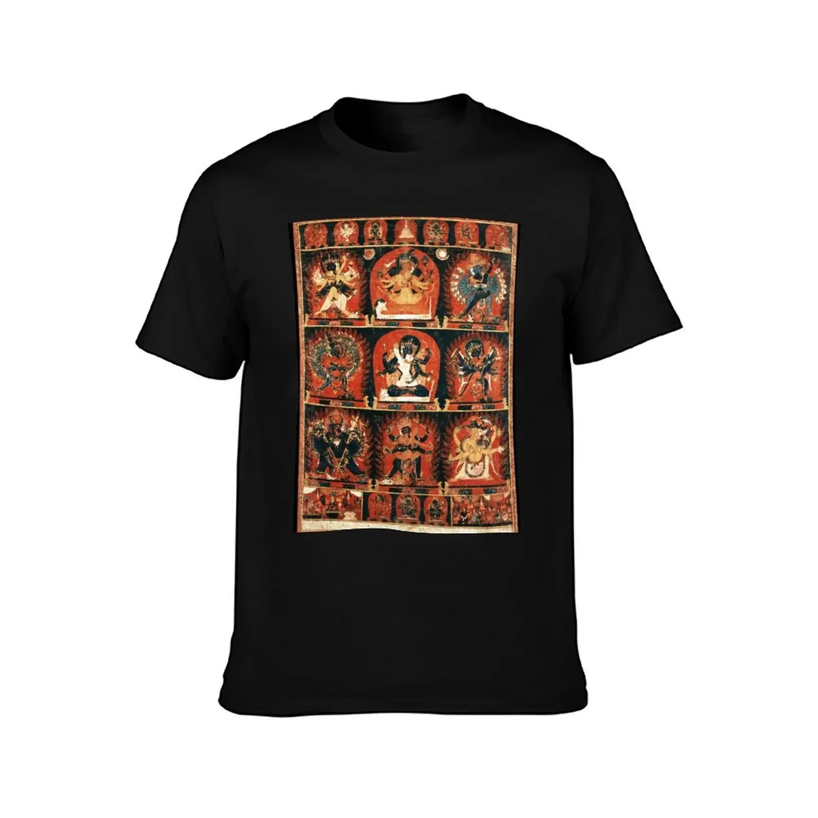 Buddhist Tantric Deity Thangka T-Shirt quick drying oversized t shirt tops men graphic t shirts