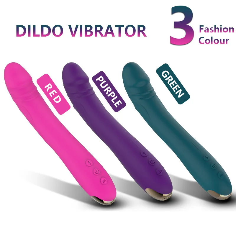 10 Modes Women\'s Multi Frequency Powerful Vibrating Stick Adult Sex Products Female Masturbation Massager Powerful Vibro Dildo