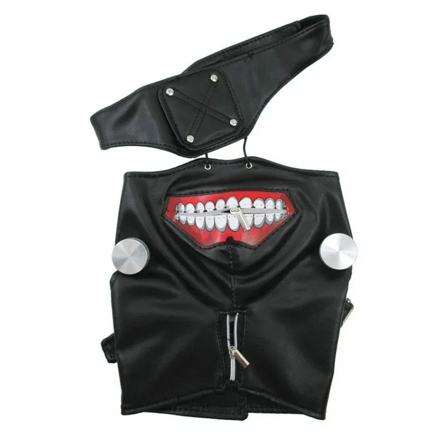 Cosplay Tokyo Ghoul Kaneki Ken Verstelbare Rits Maskers Pu Leather Cool Masker