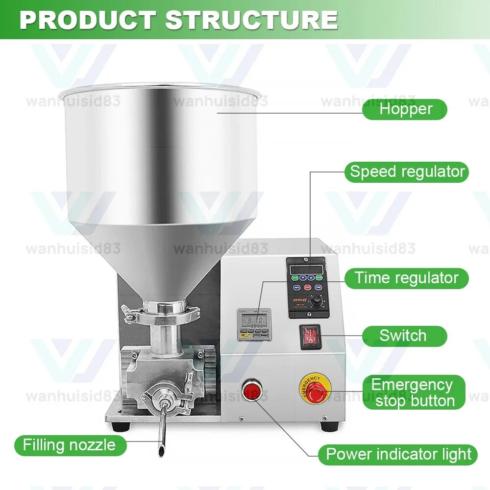 Commercial Automatic Cupcake Cake Making Machine 12L Cream Filling Machine