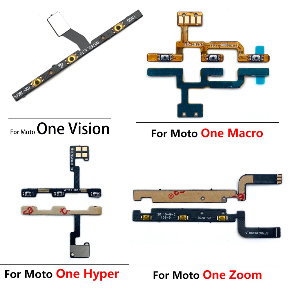 NEW Tested Repair Side Power ON/OFF Volume Switch Button Key Flex Cable For Moto E20 E30 E6s E7i E7 Power E6 Plus E5 Play Go