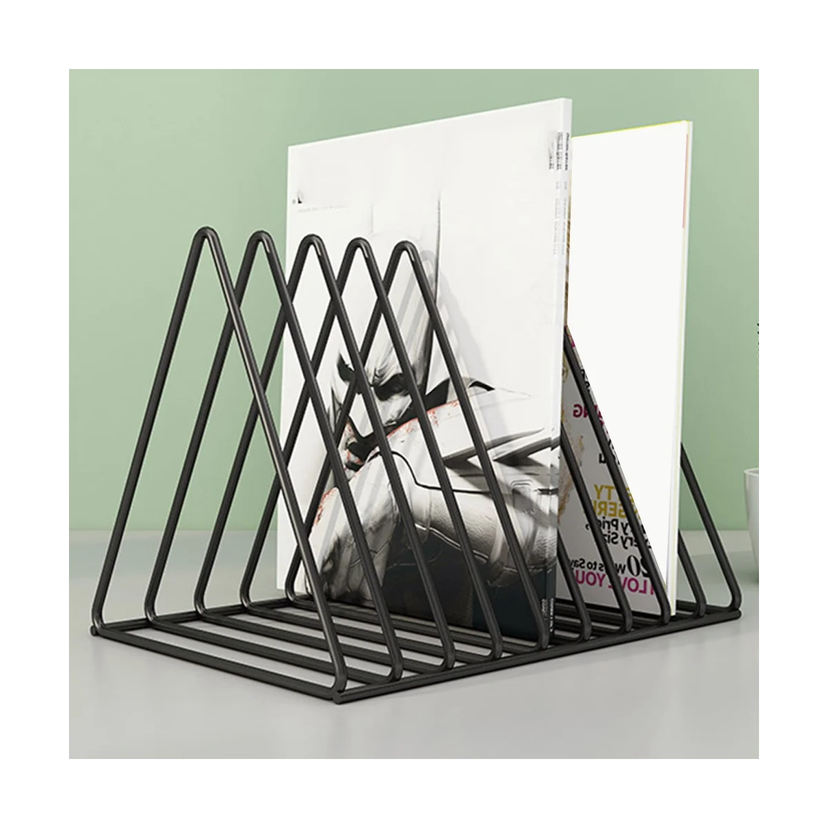 Vinyl Record CD Magazine Storage Rack Album Display Rack Multifunctional Vertical European Art Collection