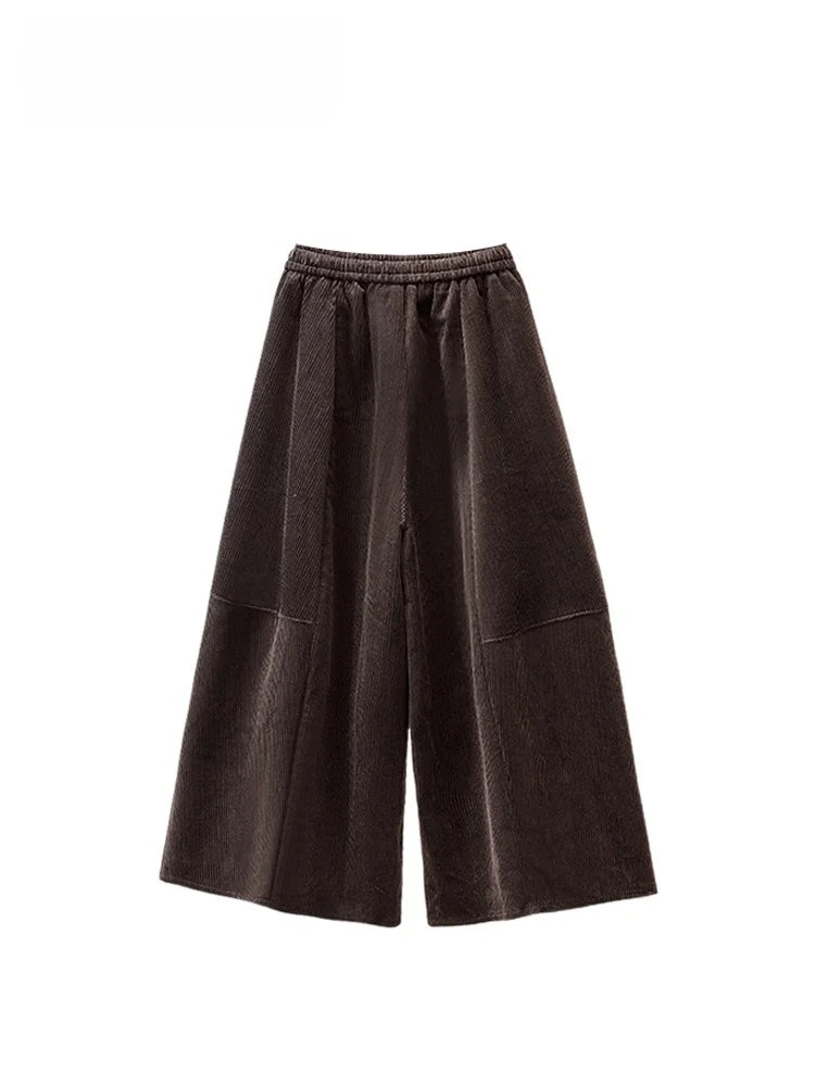 

High Waist Fce Lined Straight Leg Pants plus Size Women's Loose Comfortable Slimming Trendy Cargo Trousers for plus Size