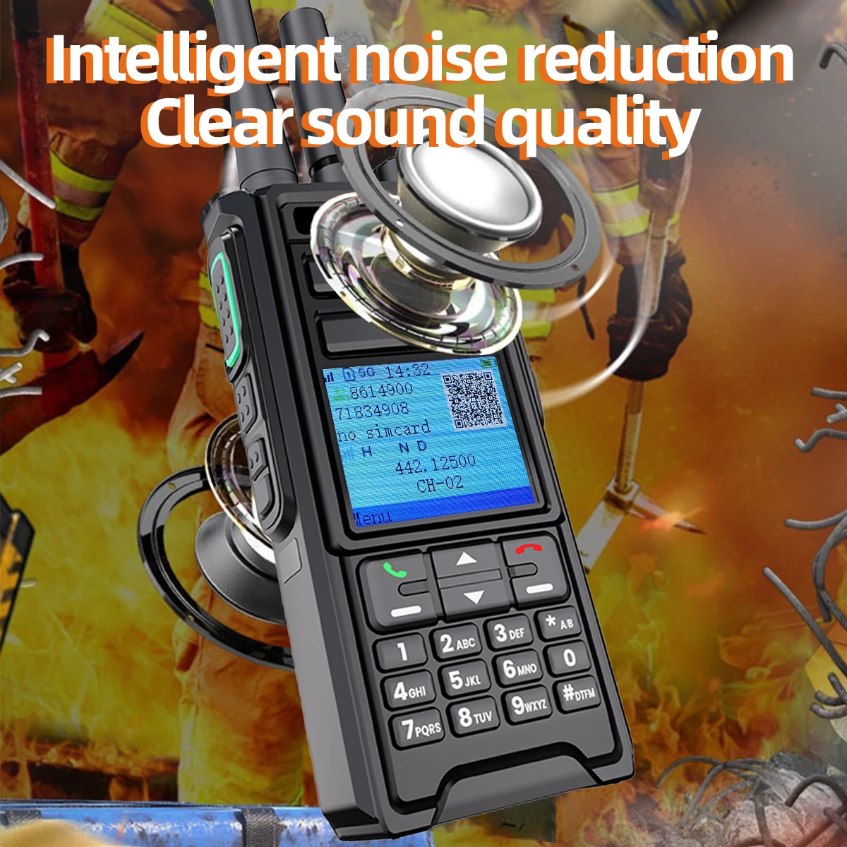 HX HP795 POC DMR UHF Handheld Global Walkie-talkie 10w GPS Positioning IPX68waterproof 5000KM Walkie-talkie