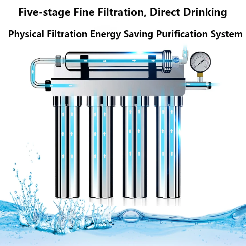 Water Filtration Tap Water Filter Purifier Stainless Steel Filter Water Purifier Direct Drinking Whole House Purification