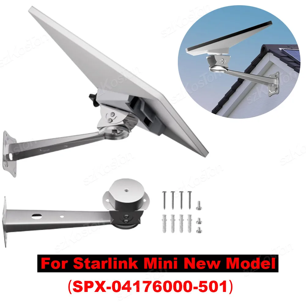 

Для Starlink Mini SPX-04176000-501 настенный кронштейн, регулируемый для StarLink Mini House, монтажный комплект на крышу, оригинальный адаптер для труб