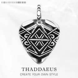 Ornamented Dog Tag Pendant,Brand New 925 Sterling Silver Vintage Jewelry Accessories Gift For Women Men