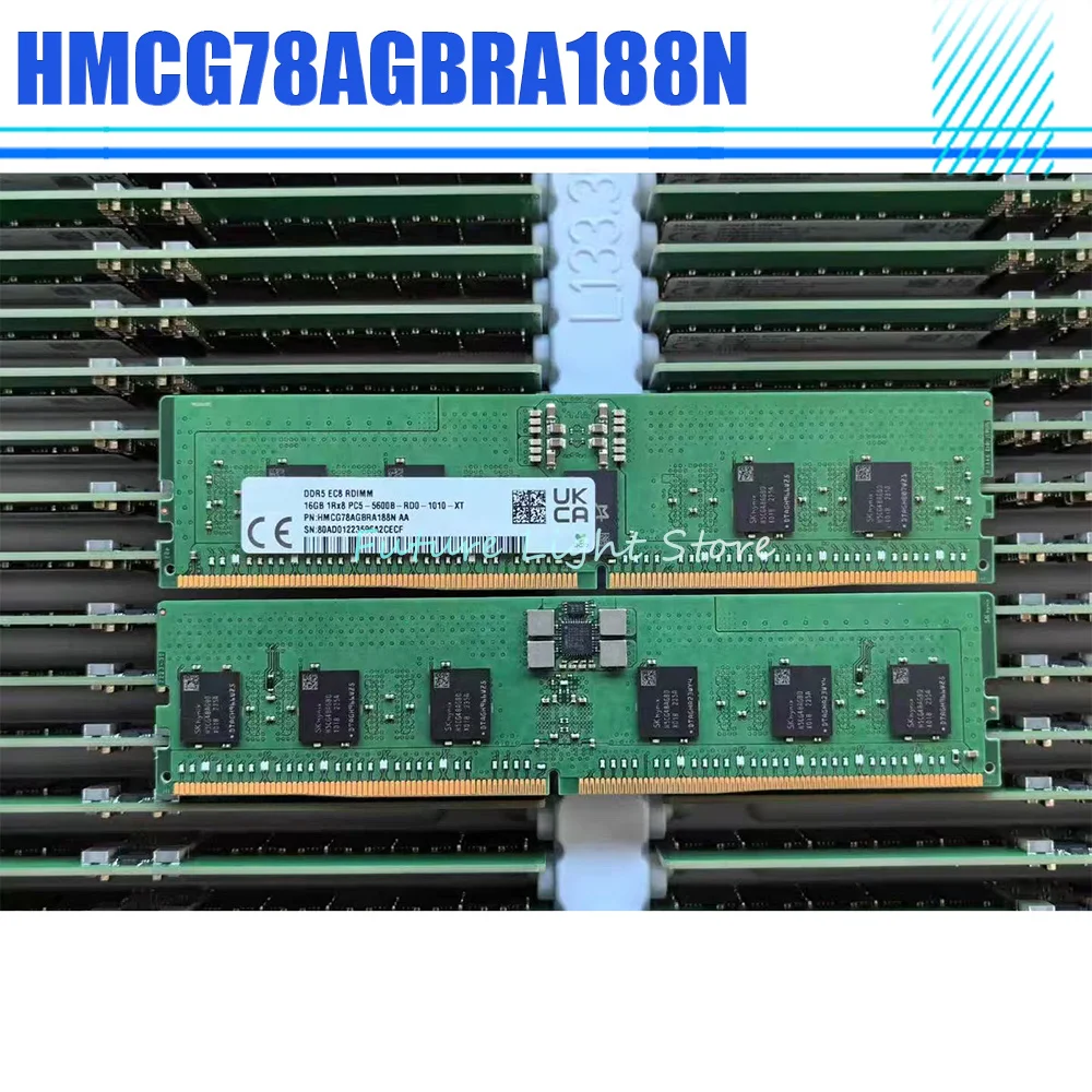

1 Pcs For SK hynix Server Memory 16GB 1RX8 PC5-5600B REG RAM 5600MHz DDR5 HMCG78AGBRA188N RAM 16G