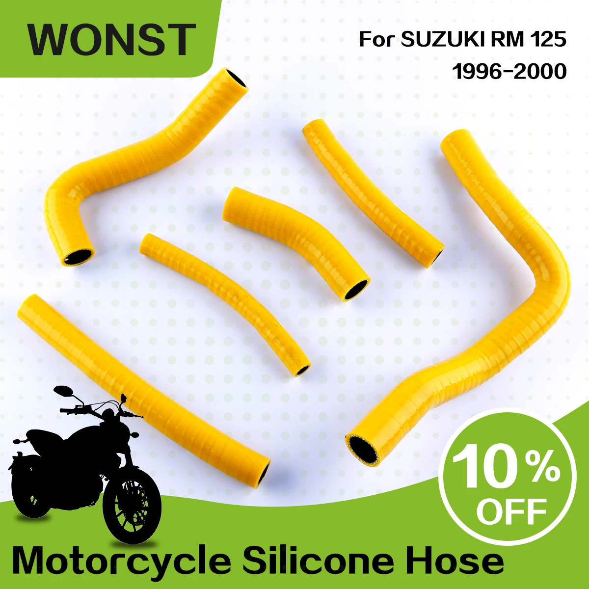 

For 1996 1997 1998 1999 2000 SUZUKI RM 125 RM125 Silicone Radiator Coolant Piping Hoses Kit