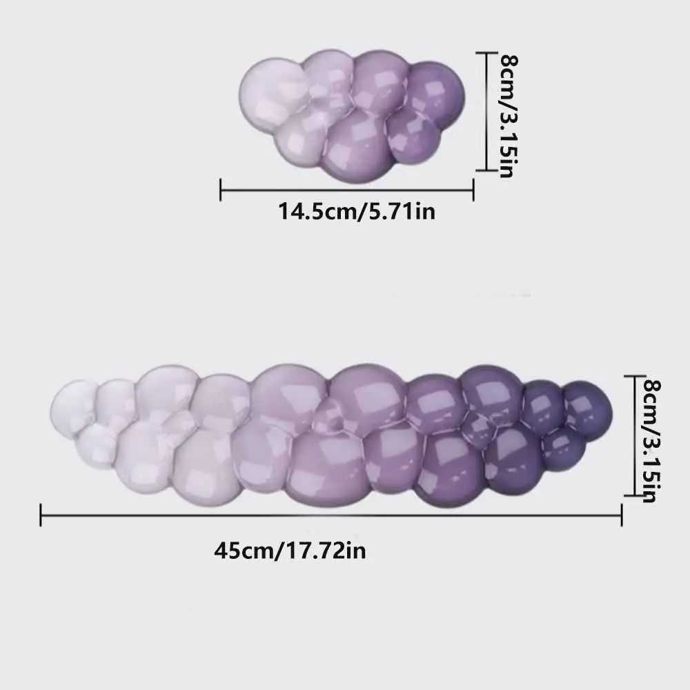 Penyangga Pergelangan Tangan Mouse Mat Cloud Wrist Rest Anti-Selip Warna Gradasi Bantalan Pergelangan Tangan Mouse Silikon Lembut Penyangga Pergelangan Tangan Keyboard Gaming Setup